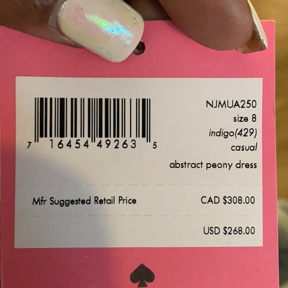 Brand New w/tag Kate Spade patterned denim mini dress!!! Cute date night dress! - Picture 3 of 3